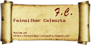 Feinsilber Celeszta névjegykártya